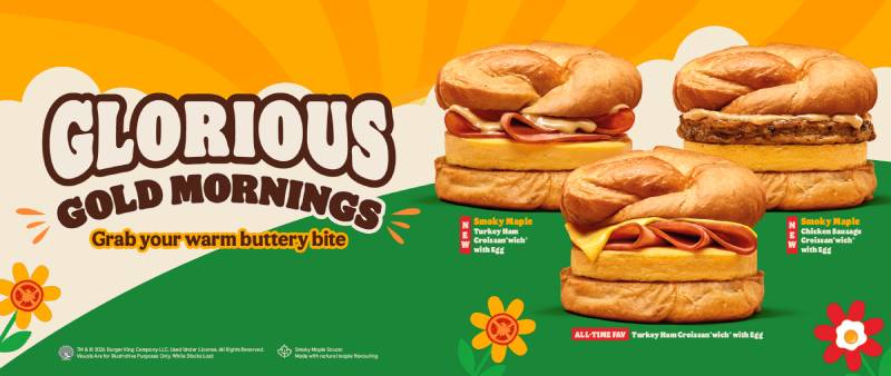 Burger King Croissan’wich Breakfast Range