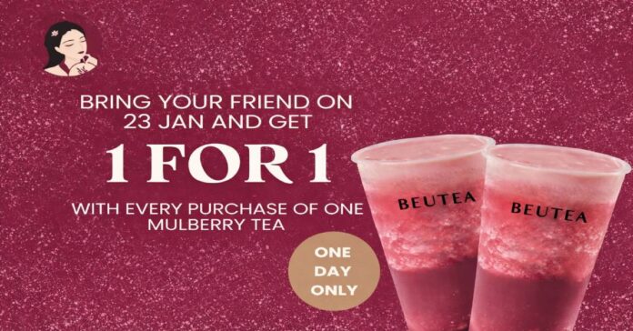 Beutea Mulberry Tea 1-for-1 Deal – 23 Jan 2026 Only