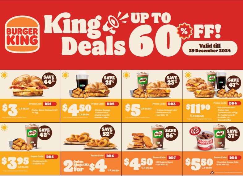 Burger King Deals 2024 Up to 60 Off Burgers, Sides & More!