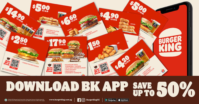 Latest Burger King Singapore E-Coupons