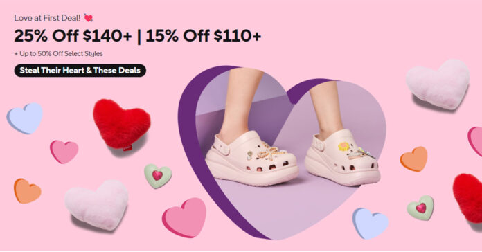 Crocs S'pore Valentine’s Sale 2025 – Extra 25% Off Stylish Footwear!