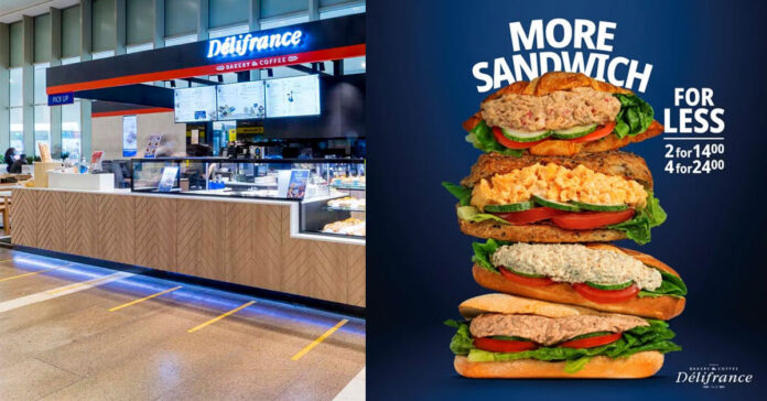 Délifrance Sandwich Promo: 2 for S$14 or 4 for S$24 – 18 & 19 Jan