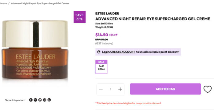 Estée Lauder Eye Cream at 65% Off – Deal on Strawberrynet!