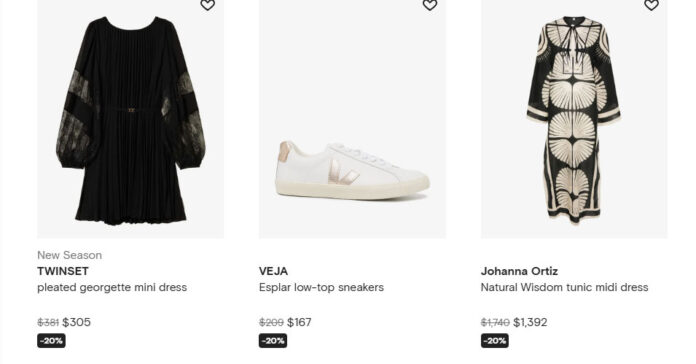 Farfetch Dea: 20% Off New-Season Women’s Styles