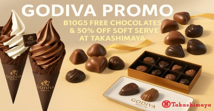Godiva Promo: B10G5 Free Chocolates & 50% Off Soft Serve