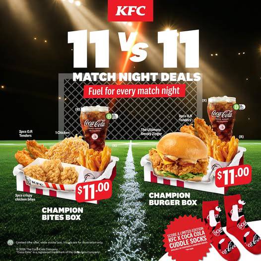 KFC Match Night Deals from S$11