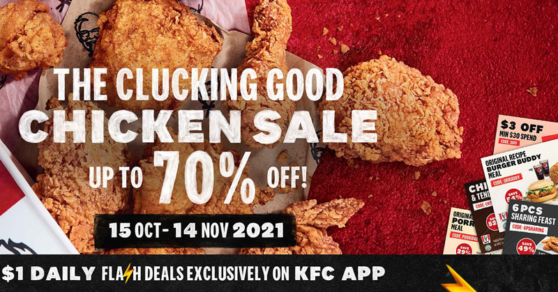 Kfc Promotions 70 Off 1 For 1 Deals S 1 Flash Deals Sgdtips