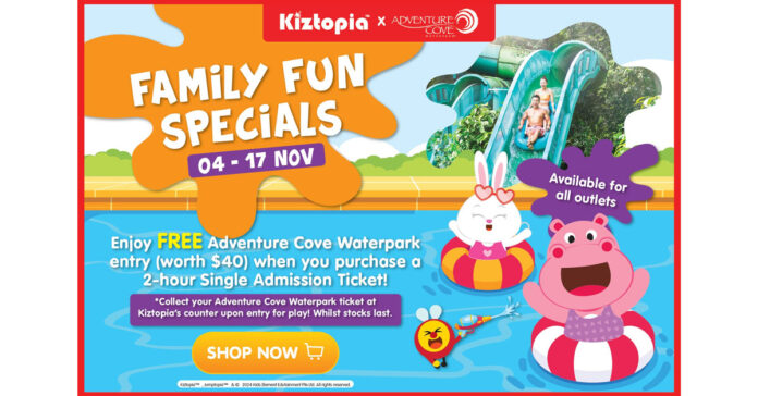 FREE Adventure Cove Ticket with Kiztopia Admission | Klook deal