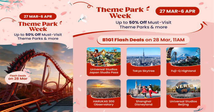 Klook Theme Park Week 2025: 1-For-1 & Up to 50% Off
