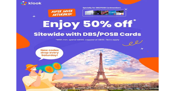 Klook Super Saver Sat: 50% Off Weekly with DBS/POSB Cards!