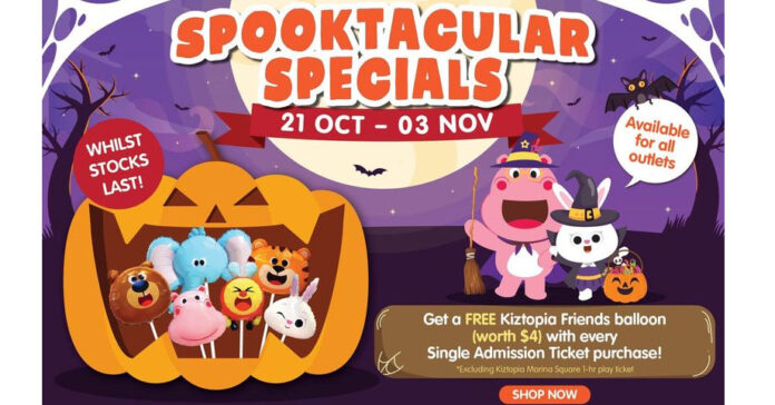 Kiztopia Halloween Special – FREE Balloon with Every Ticket!