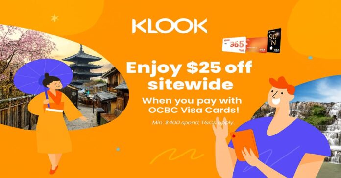 Klook S$25 OFF Weekend Promo: OCBC Visa Card Exclusive