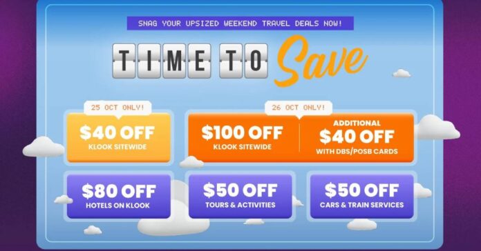 Klook Weekend Travel Deals: Up to S$100 OFF Hotels & Tours