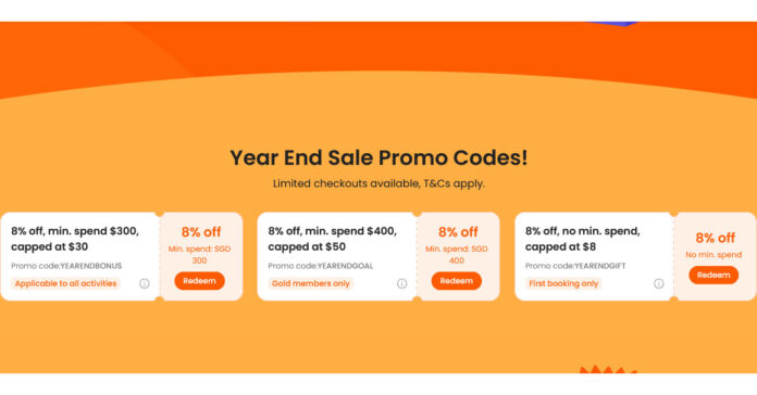 Klook Year-End Promo Codes – Save Up to 8% | Singapore