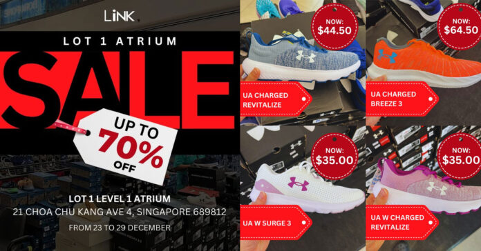 Lot 1 Atrium Sale: Up to 70% Off Branded Sportswear till 29 Dec!