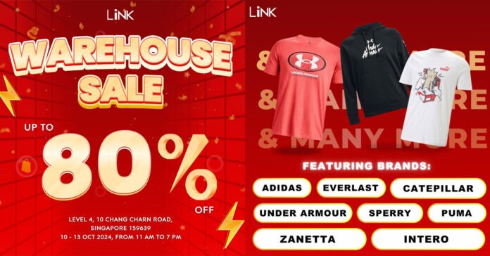 Link Warehouse Sale 2024 – Up to 80% Off Top Brands (10-13 Oct)