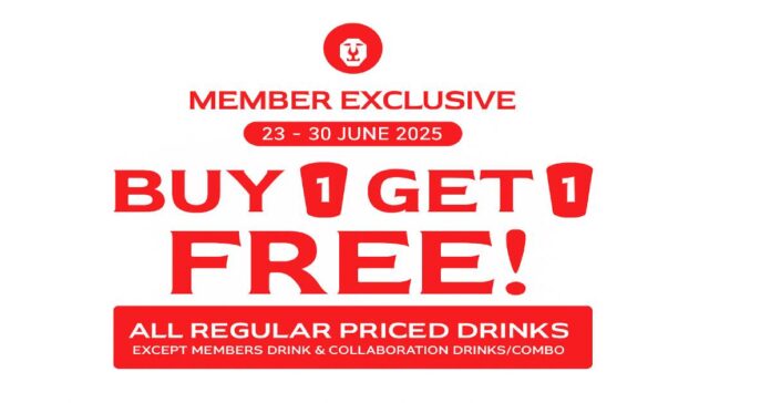 LiHO TEA 1-for-1 Drinks Promo for Members (24-30 Jun)