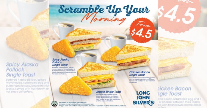 Long John Silver’s Breakfast – Sandwiches from S$4.50 | Singapore