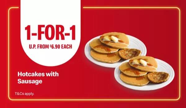 1-for-1 Hotcakes with Sausage at McDonalds