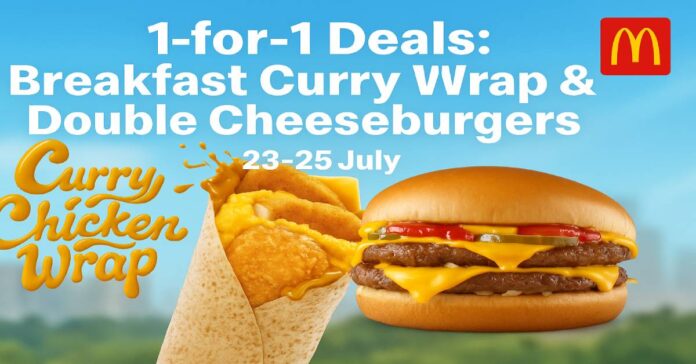McDonald's 1-for-1 Deals: Curry Wrap & Double Cheeseburger