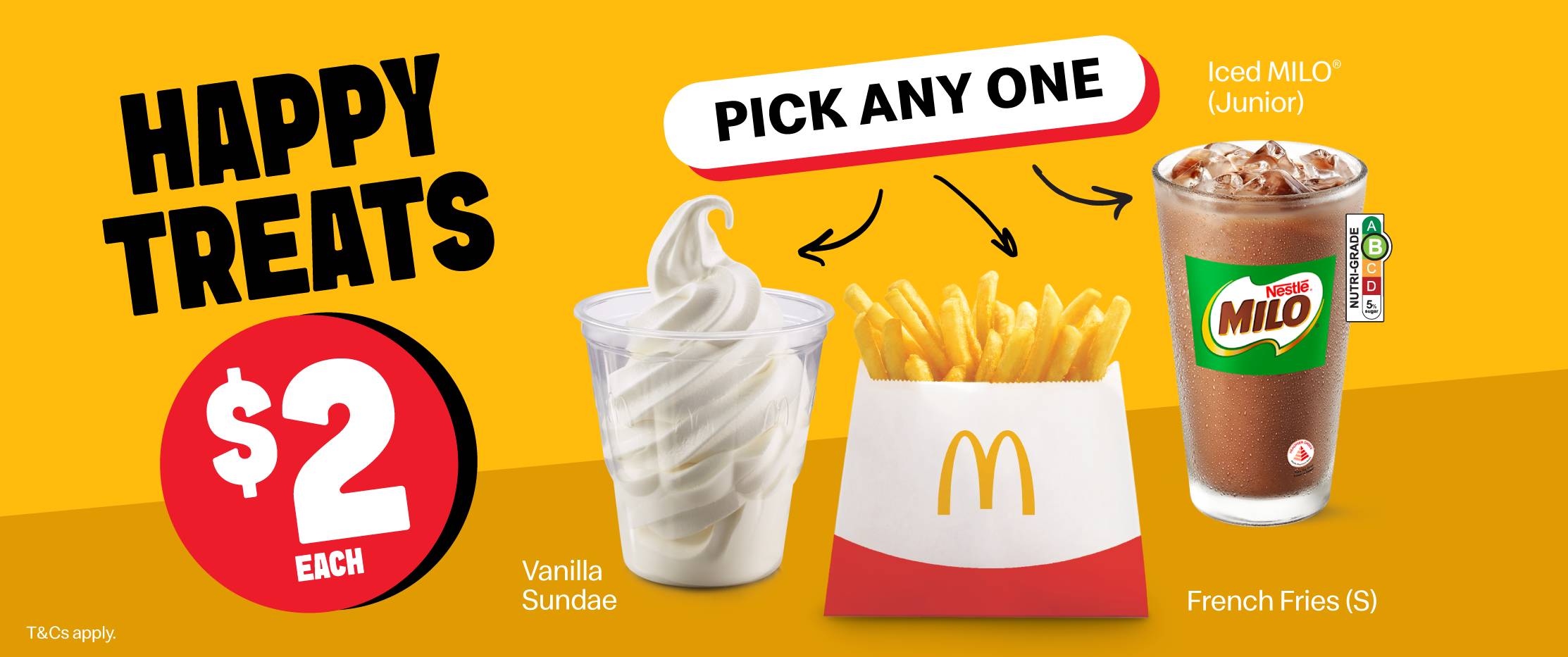 McDonald’s Happy Treats from S$2