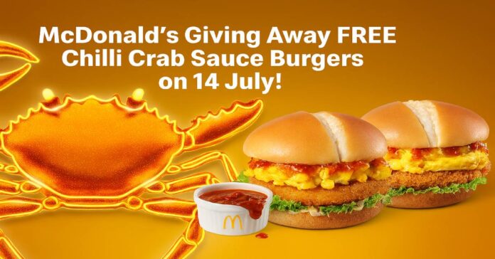 Free McDonald's Chilli Crab Burger in SG (14 July Only)