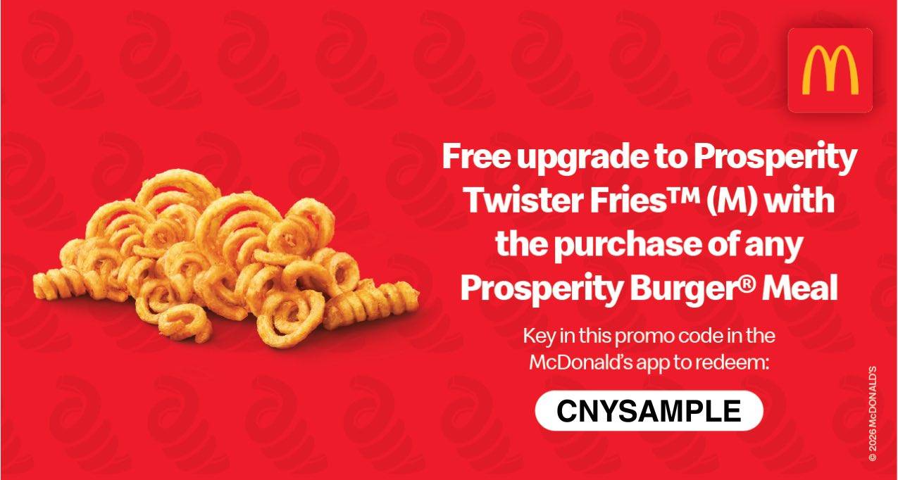 Free Twister Fries™ (M) Upgrade with purchase at McDonald's