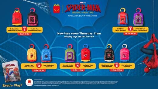 McDonald’s Spider-Man Happy Meal toys and book
