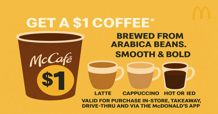 McDonald's S$1 McCafé Coffee Deal (Weekdays in Singapore)