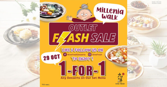 1-for-1 Dessert Promo at Nine Fresh Millenia Walk – 29 Oct Only!