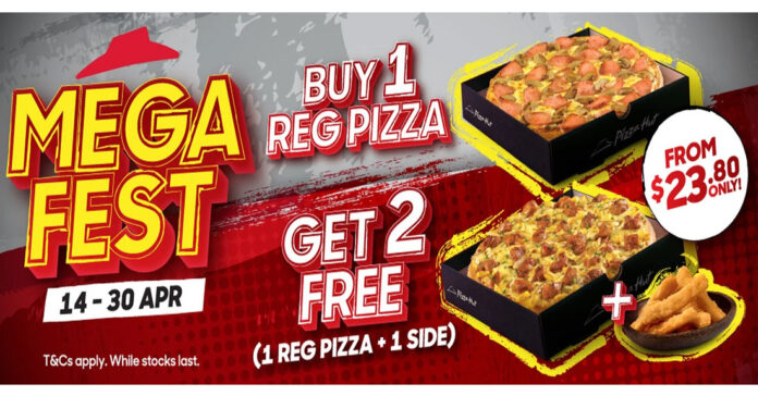 Pizza Hut MEGA FEST: Buy 1 Get 2 FREE Pizza Deal (Apr 2025)