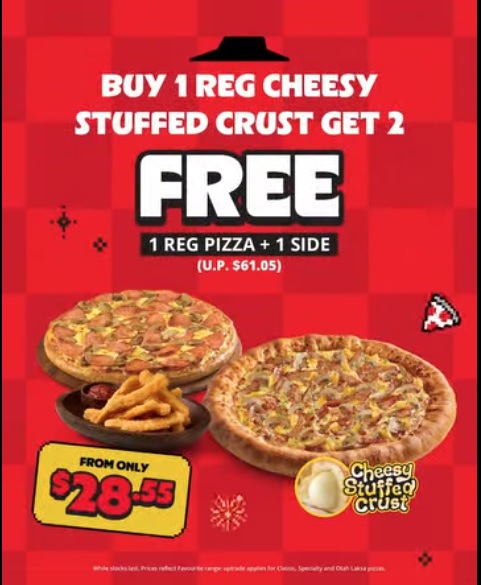 Pizza Hut Deal: Buy 1 Cheesy Stuffed Crust, Get 2 Free