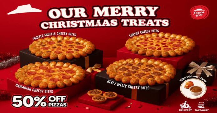 Pizza Hut Singapore: 50% Off 2 Pizzas This Christmas