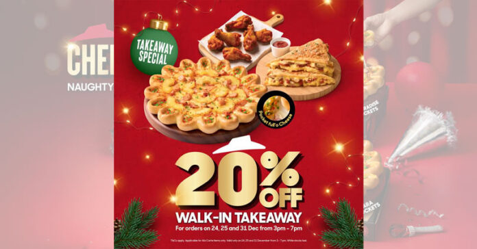 20% Off Pizza Hut Ala Carte Dishes – Christmas Takeaway Deal!