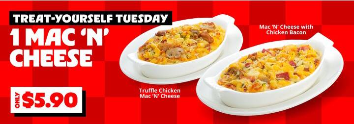 Pizza Hut Treat-Yourself Tuesday Mac ’N’ Cheese at S$5.90