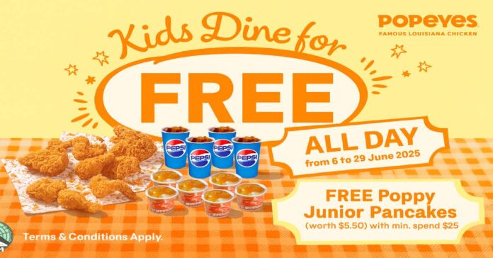 Popeyes Kids Dine Free June 2025: Free Pancakes!