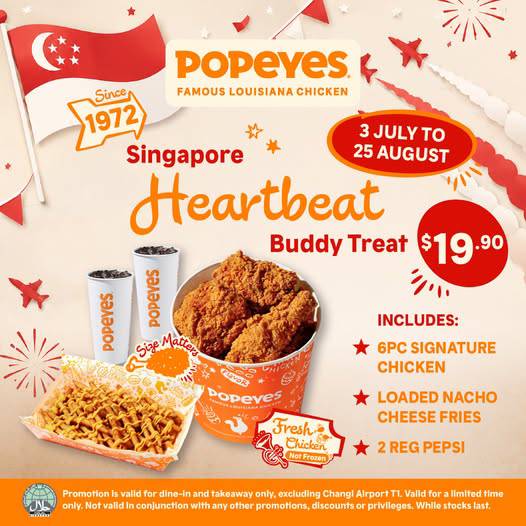 Popeyes Singapore Heartbeat Buddy Treat for S$19.90