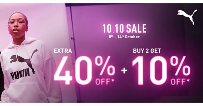 PUMA Singapore 10.10 Sale – Up to 40% Off Sportswear & Shoes