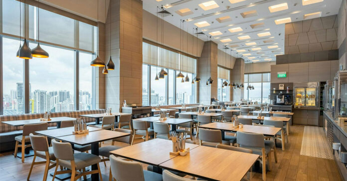 1 Dines Free Buffet at Sky22, Courtyard by Marriott Novena – DBS/POSB!