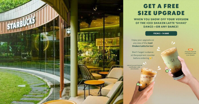 Starbucks S'pore Free Size Upgrade – Dance & Get Yours Now!