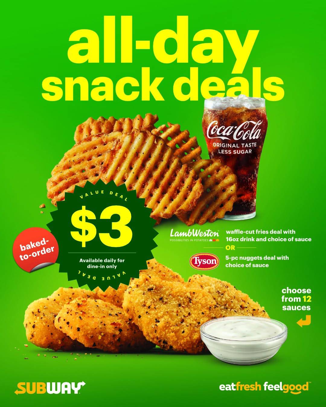 Subway all-day snack deals from S$3