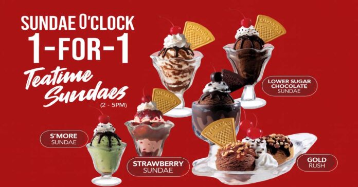 Swensen’s 1-for-1 Teatime Sundaes | Weekday Deal