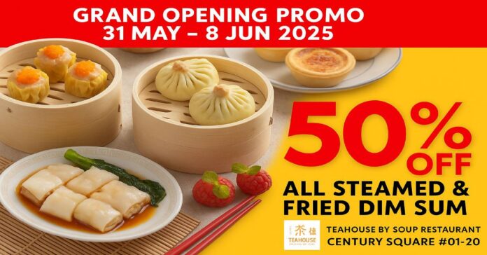 Teahouse Century Square: 50% Off Dim Sum Grand Opening