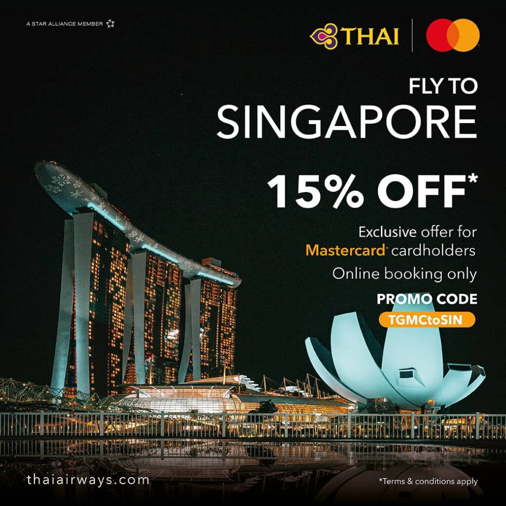 Thai Airways Promotions 15 OFF Flights! SGDtips