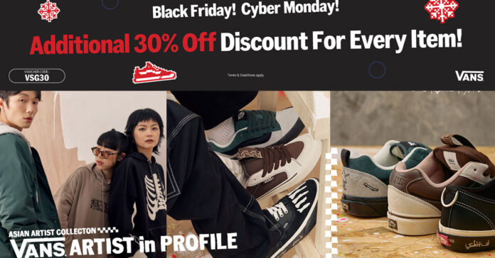 Black Friday Sale Singapore 2024: Extra 30% Off Vans