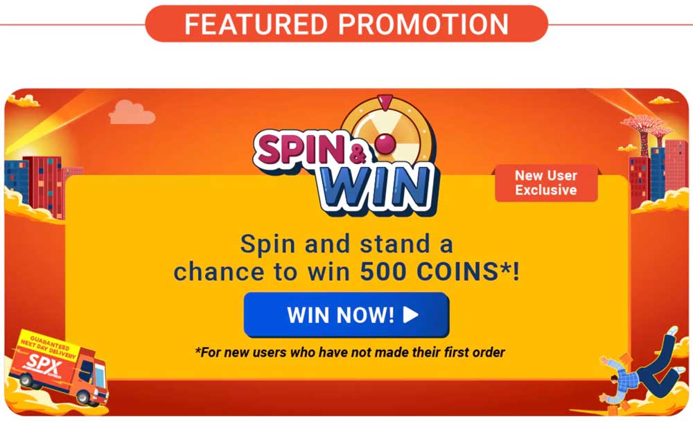 Shopee spin & win for new users 2024